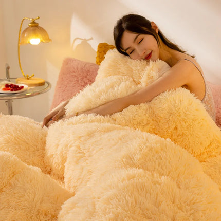 Extra thick flannel lamb fleece warm winter quilt extra soft double side fleece