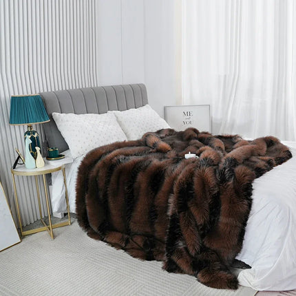 Winter Warm Blanket for Bed High-end Faux Mink Velvet Sofa Blanket Comfortable Sofa Blanket