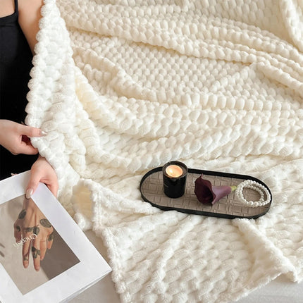 Super Soft Throw Blanket Ivory Premium Silky Flannel Fleece 3D Clouds