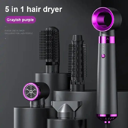 Hair Dryer 5-In-1 Electric Hair Comb Negative Ion Straight Curler Brush