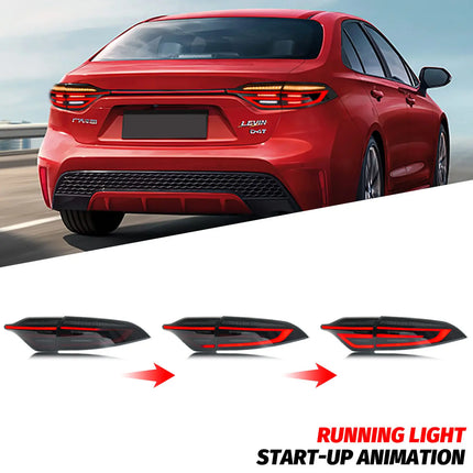 LED Tail Lights Center Lamp for Toyota Corolla 2020-2024 E210 Start-up Animation Sequential Signal Rear Lamps Assembly