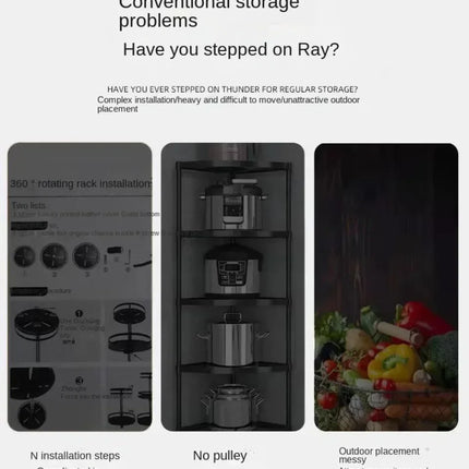 Rotating Vegetable Baskets Multi-Layer Kitchen Trolley Round Fruits Shelf Snacks Storage Rack Movable Bathroom Organizer Cart
