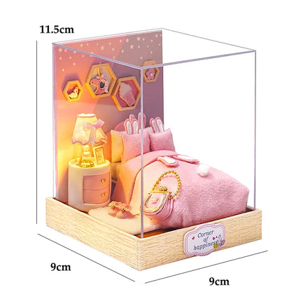 Miniature Dollhouse Kit 3D Puzzle Furniture Assembly Model Doll House education,