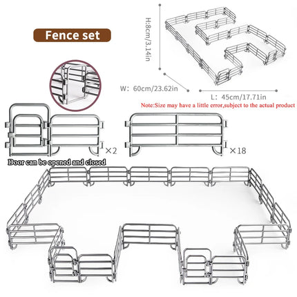 House Equestrian Fencing Palm Farm Cow Horse Animal Model Action Figures Miniature Cute Kid Toy Gift