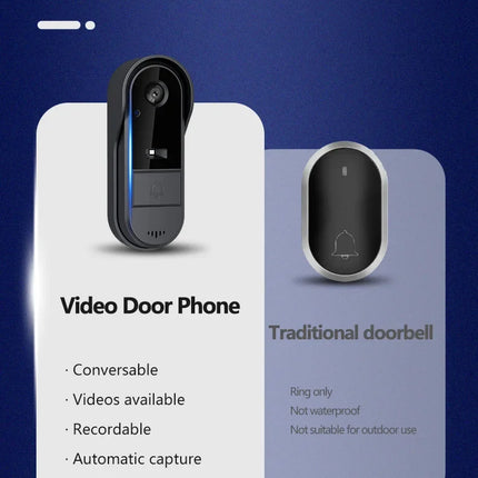 Wireless Intercom Doorbell Night HD Vision 4.3in IPS Screen Waterproof Doorbell Camera Smart Home Security Video By Bell