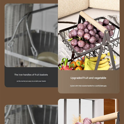 Double Layer Multifunctional Storage Basket, Desktop Shelf, Snack And Fruit Storage Table, With Two Layers Of Storage On Top