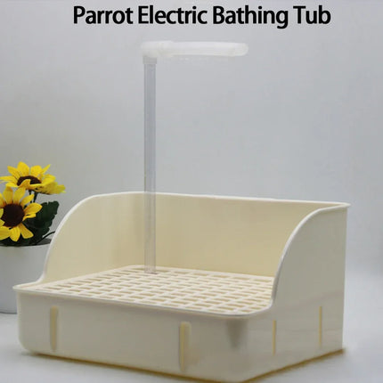 Parrot Bath Tub Bird Automatic Bathtub With Multiple Faucets Automatic Shower Bathtub For Small Medium Parakeet Cleaning Bath