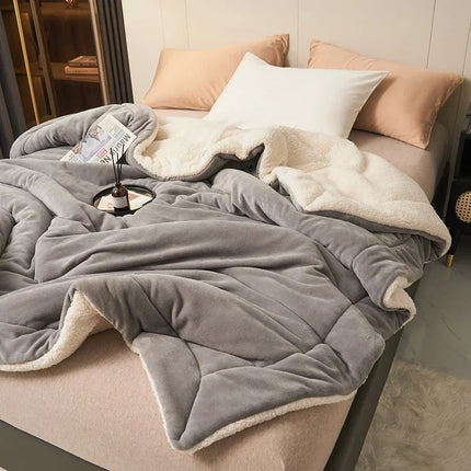 Super Soft Imitation Lambswool Blanket Autumn Winter Double Queen Blankets High Quality