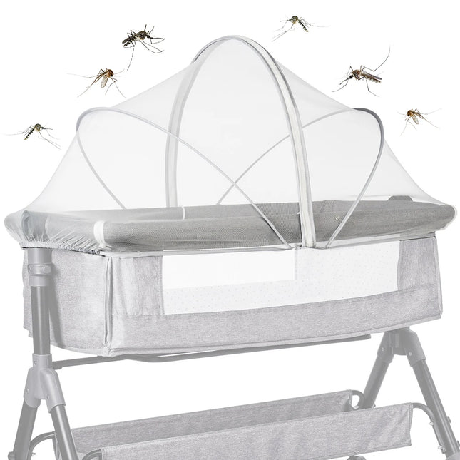 Foldable Mosquito Net Breathable Folding Crib Cover Bassinet Mosquito Net Cover for Travel Crib/Playpen