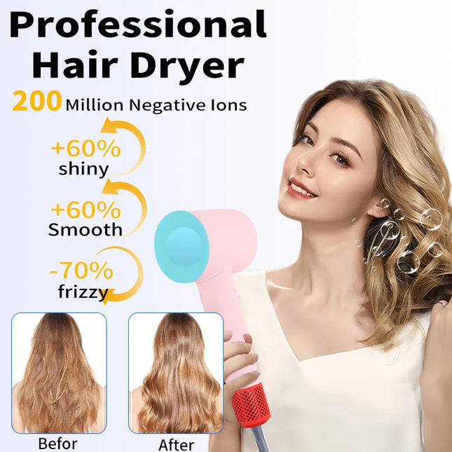 6 in 1 Leafless Constant Temperature Hair Dryer For Personal Hair Care