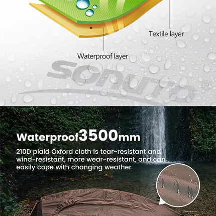 Camping Tent For Single Person Lightweight Nylon Tent Tactical Shelter With Mosquito Net Anti-Mosquito Waterproof Field