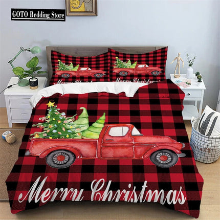Duvet Set Red Festive Atmosphere Decoration Single/double One Quilt Cover Two Pillowcases