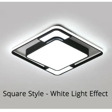 Modern LED Ceiling Lamp for Living Room Lustre Dining Bedroom Study Ceiling Light Nordic Square Ceiling Chandelier Light Fixture