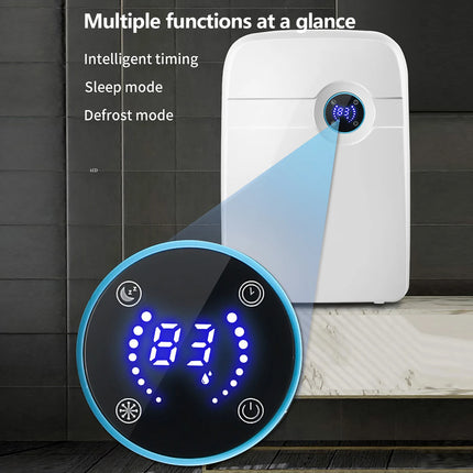 Dehumidifier with Drain Hose 2.5L Water Tank Moisture Absorber for Kitchen Bedroom Bathroom