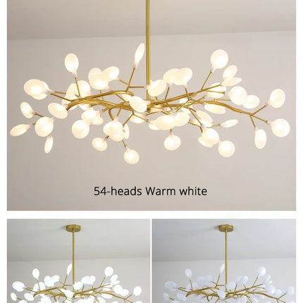 Modern Firefly LED Chandelier Black Gold For Living Room Bedroom Hall Home Decor Indoor Lighting Minimalist Ceiling Pendant Lamp