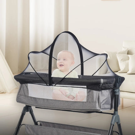 Foldable Mosquito Net Breathable Folding Crib Cover Bassinet Mosquito Net Cover for Travel Crib/Playpen
