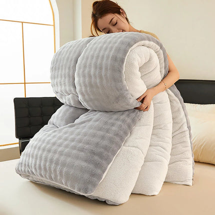 winter quilt with milk velvet spring autumn blanket student dormitory comforter single double blanket
