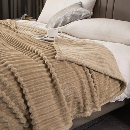 Milk Velvet Bed Blanket, Children, Adults, Warm Winter, Solid Color Durable, Sofa,