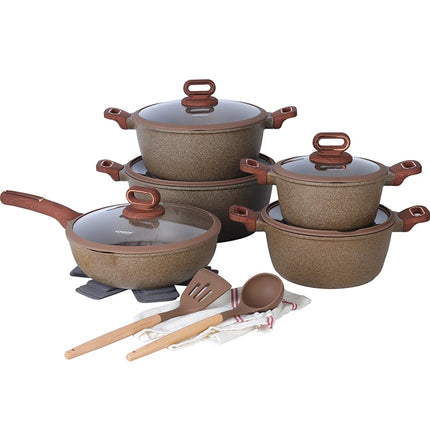 DONNOR 16Pcs Cookware Sets Non Stick Pots and Pans Set Kitchen Cooking Set