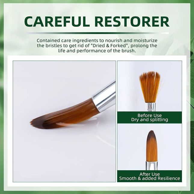 Nail Brush Cleaner-8oz Cleaner Restorer for Any Nail Art Brush Acrylic Nail Brush Gel Nail Liquid Brushes for Any Nail Tools