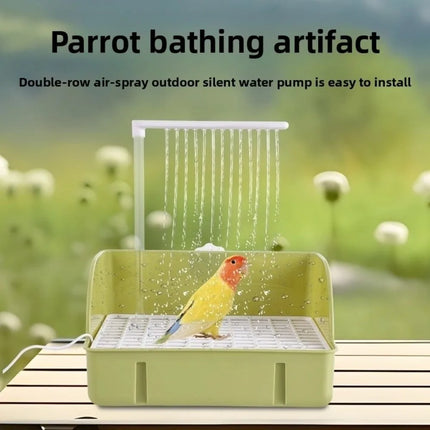 With Automatic Circulation Parrot Shower Basin With Multiple Faucets Detachable Bird Bathtub Bago Bird Shower Pet Bird Bath