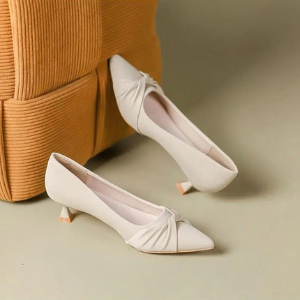 Ladies Summer Footwear with Heel Shoes for Women 2024 Green Office Medium Heels Moccasins Elegant Dress on Offer E Fashion Y2k A