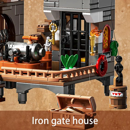 Pirate Ship Building Toys, Pirate Wharf Themed City Store Building Bricks Sets for