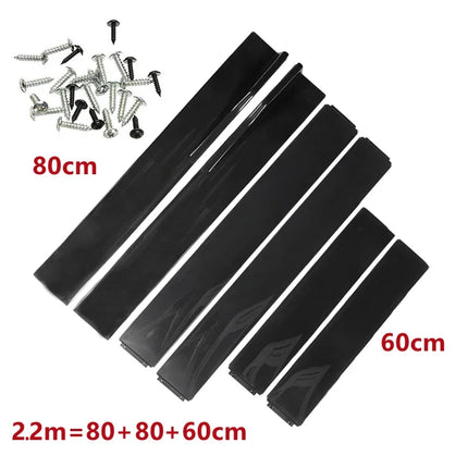 2M/2.2M Car Universal Side Skirts Extension Rocker Panels Lip Splitters 6PCS Side Spoiler For Civic Benz BMW ABS Car Accessories