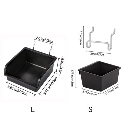 Convenient Pegboard Box Peg Board Organizer Basket for Workshop and Garage Practical Nails and Screws Storage Solution best sale