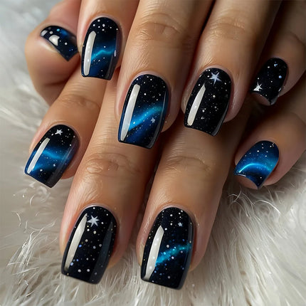 24Pcs Fashion Fake Nails Press on Long Ballet False Nails Art