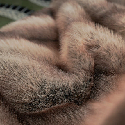Luxury Faux Fur Blanket High-end Bed  Fox Fur Blankets For Beds Plaid on The Sofa