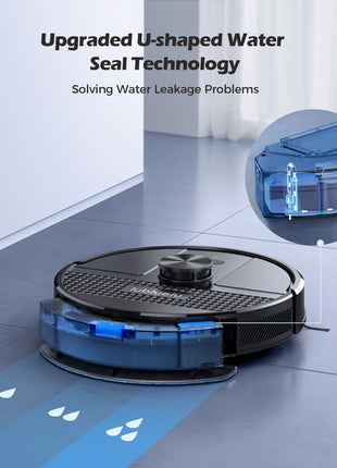 Lubluelu SL68 Robotic Vacuum Cleaner, 4500Pa Suction Power, Anti-Siphon, 5 Maps, Self-Charging, 24 No-Go Zones,110V-240V Power