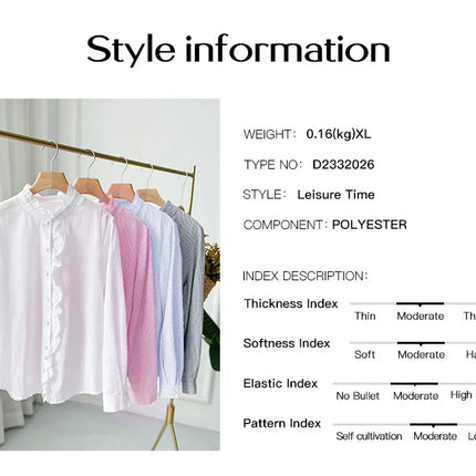 Fashion New Women Elegant Office Shirt,Long Sleeve Top Causal Comfort Simple Shirt,Shirts & Blouses,Tops For Women,Women Clothes