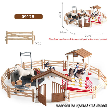 Farm Horse Race Model Action Figures DIY Equestrianism Horseman Animals