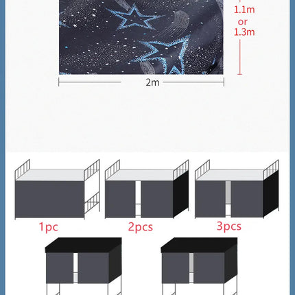Bed Curtain Students Bunk Up and Down Canopy Bed Curtain Protect Privacy Partition Curtain Mosquito Net Home Decor