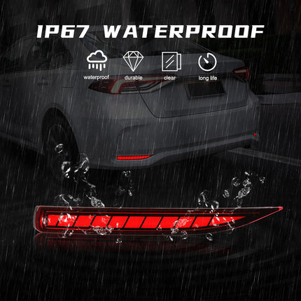 LED Rear Bumper Reflector Light For Toyota Corolla Altis 2019 2020 2021 2022 Warn Brake Dynamic Turn Signal Fog Lights Rear