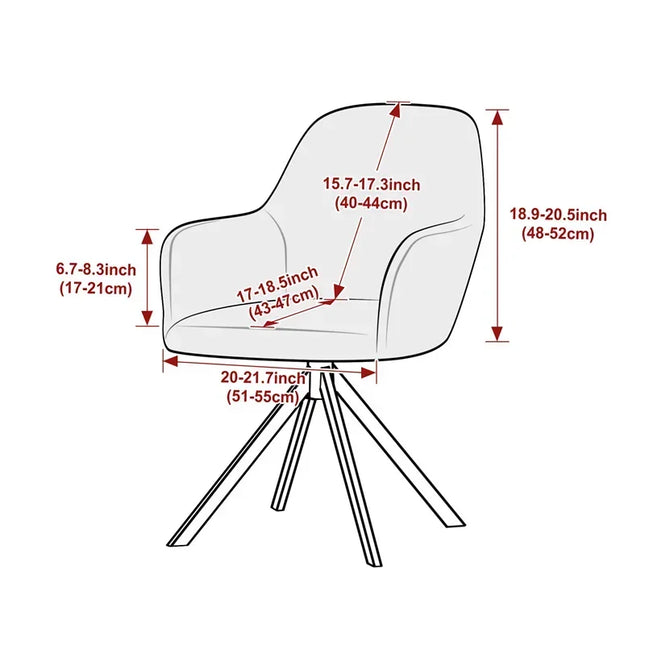 1/2/4/6pcs Elastic High Arm Dining Chair Covers Jacquard Office Chair Cover .