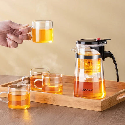 Tea Pot One-button Filtering Tea Separation Kettle Tea Coffee Maker