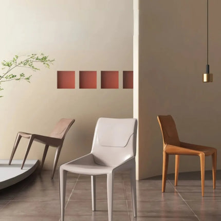 Leather Meeting Sedentary Dining Chair Luxury Backrest Comfortable Simple Dining Chair Hotel Restaurant Cadeiras Home Furniture