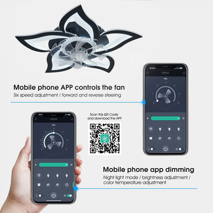 Remote control LED ceiling fan modern lamp with lamp remote control fan 69cm