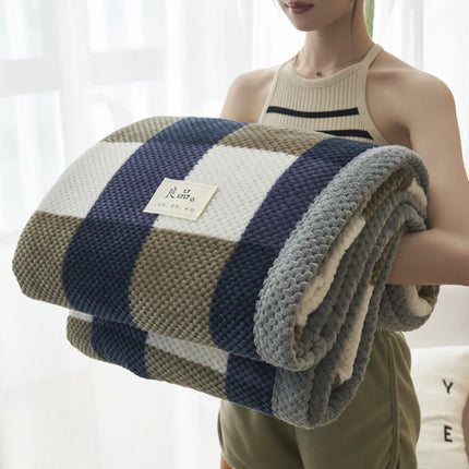 1pcs Knit Blanket Throw Soft Chenille Yarn Knitted Blanket Machine Washable Crochet Handmade Knit Throw Blanket for Couch Bed