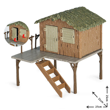 Farm House Model Action Figures Farmer Motorcycle Cow