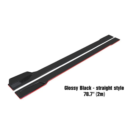 2M/2.2M Car Universal Side Skirts Extension Rocker Panels Lip Splitters 6PCS Side Spoiler For Civic Benz BMW ABS Car Accessories