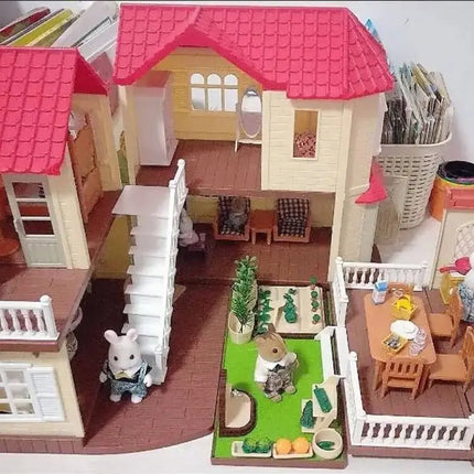 animal bunny bear koala families dollhouse garden farm bedroom kitchen