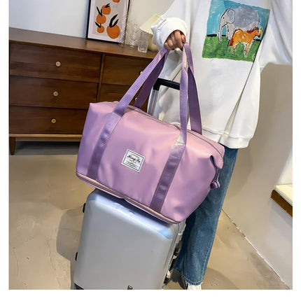 Carry On Travel Duffle Bag Nylon Waterproof Sports Gym Tote Bags for Women Large Capacity Storage Luggage Handbag