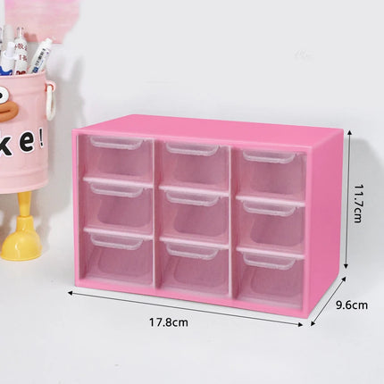 Multifunctional Transparent Six Grid Drawer Storage Box Multi-layer Desktop Storage Box Large Capacity Dustproof Organizing Box