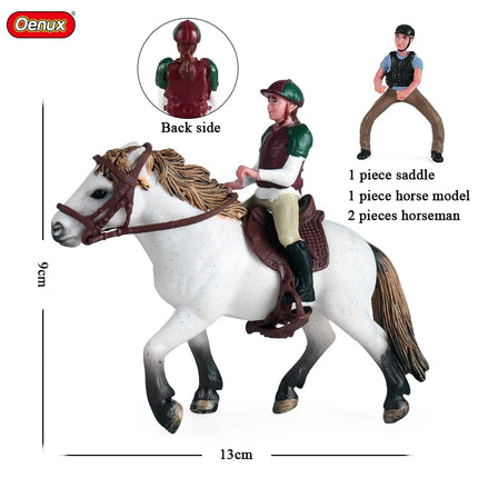 Farm Horse Race Model Action Figures DIY Equestrianism Horseman Animals