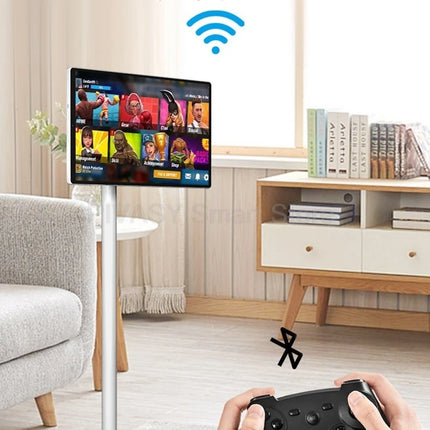 21.5 Inch Touch Screen Study Outdoor Android system 8G+128G Portable Rotatable 8-core Smart TV 6000mAH Battery-power Movable