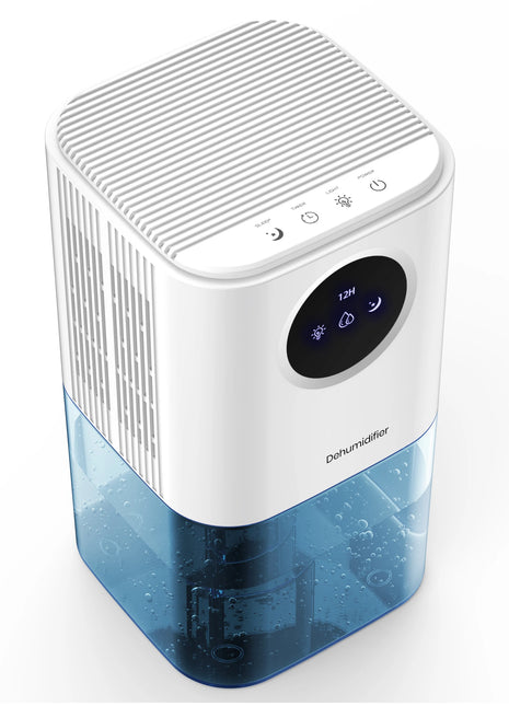 Portable Dehumidifier With 35 Ounces Capacity, Silent Operation, With Romantic Colorful Lights, Timer Switch