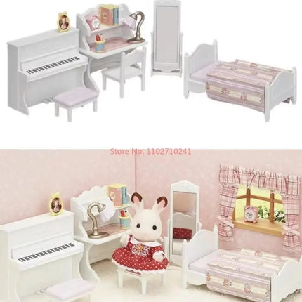 Families Play House Toy Set Anime Girl Toy Family Figurine Room Decoration Ornaments Birthday Gift Toys